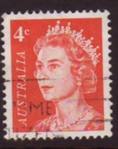 Australia 1966 Sc#397, SG#385 4c Red Queen Elizabeth II USED