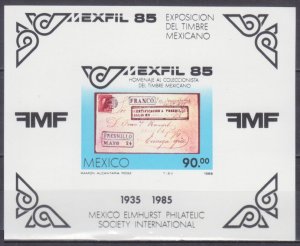 1985 Mexico 1932/B28 Exhibition stamps MEXFIL85