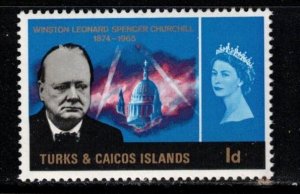 TURKS & CAICOS ISLANDS Scott # 146 MH - QEII & Sir Winston Churchill