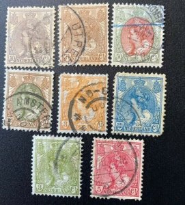 Netherlands Scott Number 61, 62, 65, 66, 67, 76, 80 Used