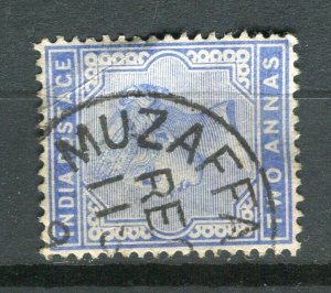 INDIA; 1890s early classic QV issue 2a. used Muzaffarnagar Postmark