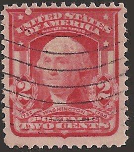 # 319j Carmine Rose Used George Washington Type Ii