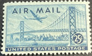 U.S.# C36a-MINT NEVER/HINGED---SINGLE---AIR-MAIL---1947