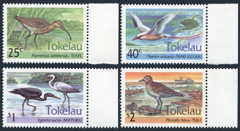 Tokelau 190-193, 193a sheet, MNH. Michel 196-199, Bl.2. Birds. HONG KONG-1994.