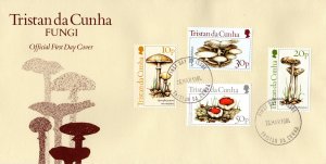 Tristan Da Cunha 1984 Sc#352/355 MUSHROOMS-FUNGI Set (4) Official F.D.C.