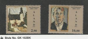 Aland, Postage Stamp, #69-70 Mint NH, 1992 Joe Pettersson Artist, JFZ