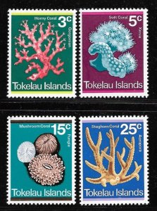 1973 Tokelau 37-40 Corals MNH complete set of 4