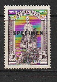 1938 Australia - Sc 178P - MH VF - SPECIMEN - King George VI in Coronation Robes