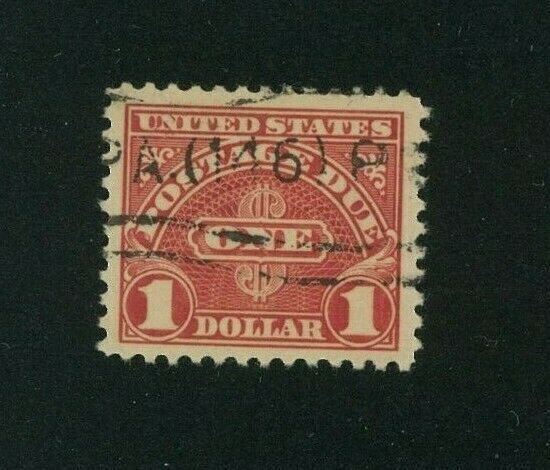 US 1930 $1 carmine Postage Due, Scott J77 used, Value = 35c