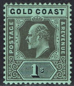 GOLD COAST 1907 KEVII 1/-