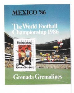 Grenada Grenadines 1986 Soccer Overprinted S/S Sc 776 MNH C13