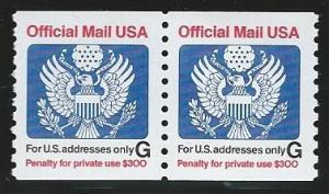 United States coil pair  mnh SC  O152