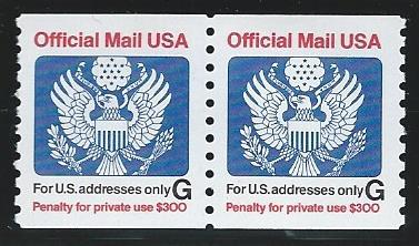 United States coil pair  mnh SC  O152