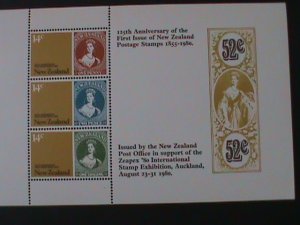 ​NEW ZEALAND-1980- SC#705a NEW ZEALAND POSTAGE STAMP 125TH ANNIV: MNH-S/S VF