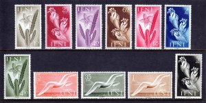 IFNI — SCOTT 61-71 — 1954 FLORA AND FAUNA SET — MH — SCV $47