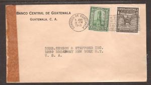 Guatemala Sc 302/RA19 on 1943 Cencsored Cover     2;0