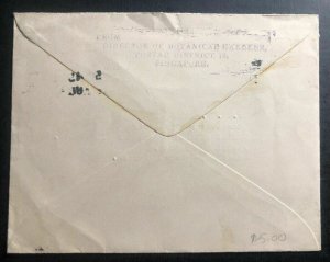 1951 Singapore Malaya On His Majesty Service Cover To Sandakan North Borneo