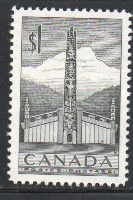 Canada Sc 321 1953 $1 Totem Pole stamp mint