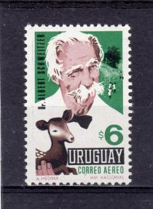 Uruguay 1967 Sc#C303 Albert Schweitzer and Fawn (1) Perforated MNH VF