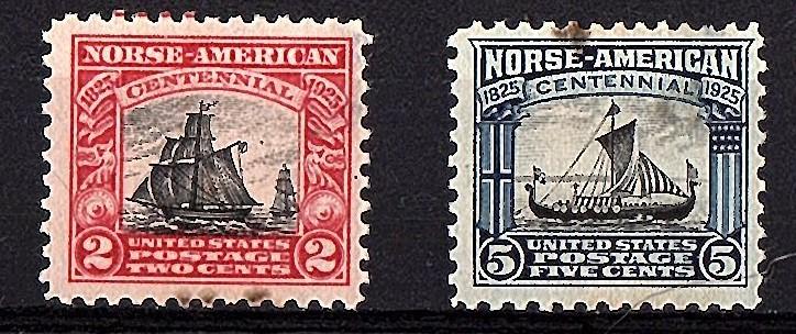 USA 1925 Scott 620-21 unused fine  - scv $26.50 Less 80%-$5.30 Buy it Now