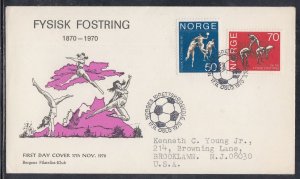 Norway Scott 566-7 FDC - Sports