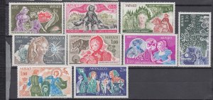 J44042 JL Stamps 1978 monaco set mnh #1115-23 mother goose