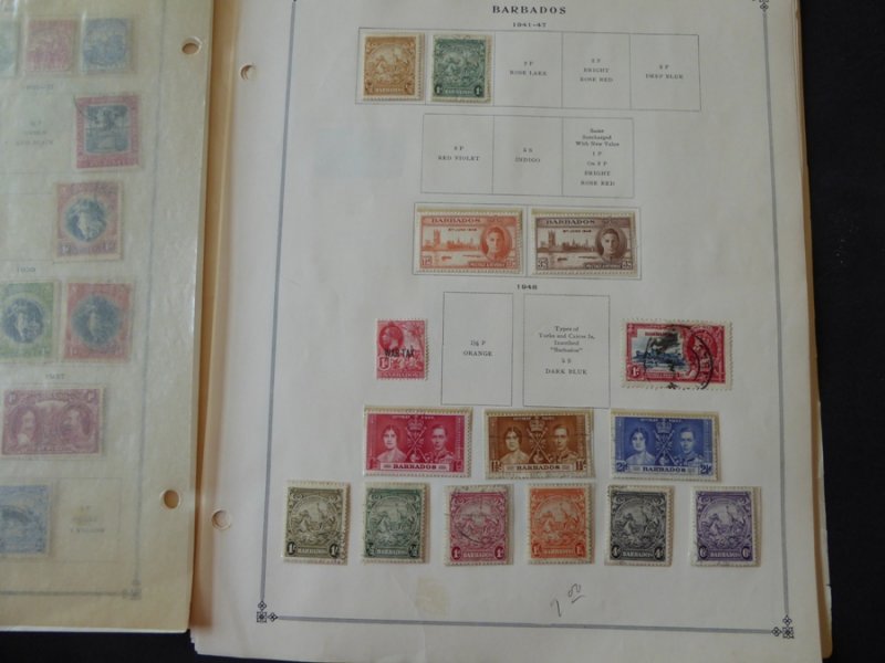 Barbados 1882-1975 Stamp Collection on Scott Intl Album Pages