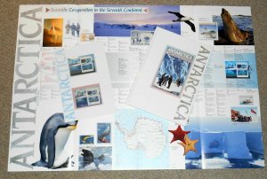 1990 Antarctica Australia & Russia SG 1261-1262 map, book, mint stamps