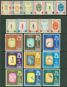 EDW1949SELL : DUBAI Nice collection of ALL DIFF VF MNH sgls, sets & S/S. Cat $76