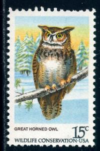 Scott #1763 - 15¢ Great Horned Owl - MNH