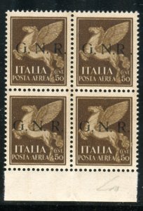 Airmail GNR Brescia Cent. 50 varieties R paired with N