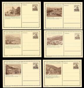 AUSTRIA (120) Scenery View Brown 1 Shilling Postal Cards c1950s ALL MINT UNUSED