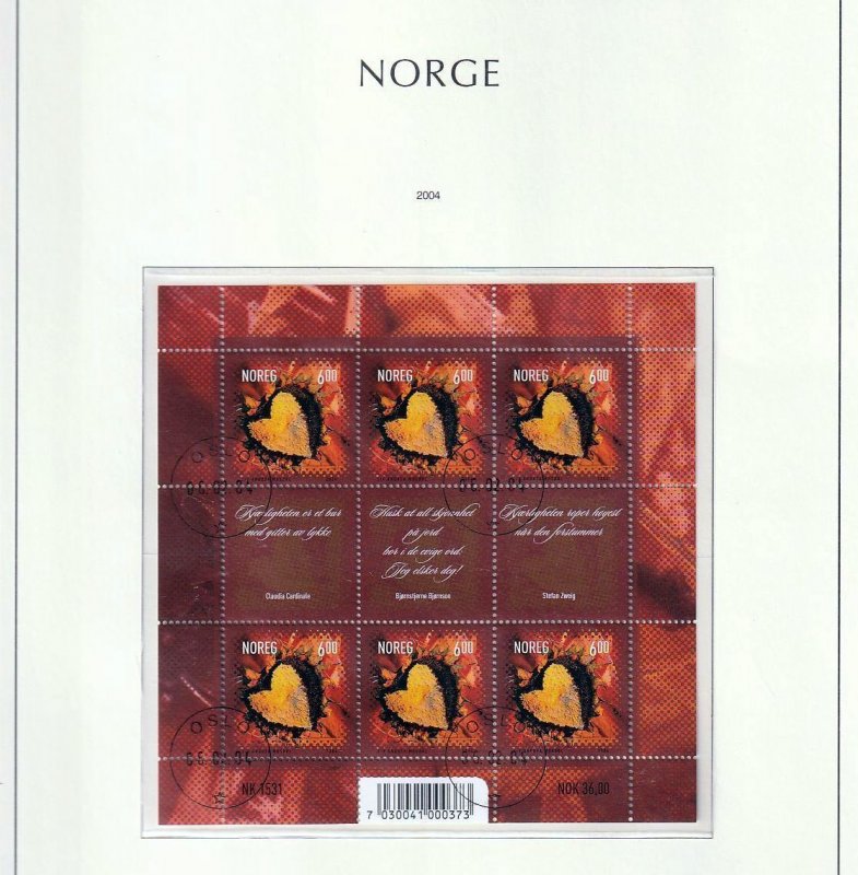 NORWAY 2003/4 Used+Sheets on Pages  (Aprx 50+Items)GOY 93 