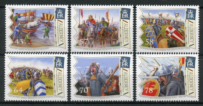 Alderney 2016 MNH Battle of Hastings 950 Yrs 6v Set William the Conqueror Stamps