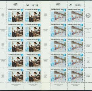 VENEZUELA 1354-1355, EDUCATIONAL INSTITUTIONS. SHEETS OF 10. MINT, NH. F-VF.