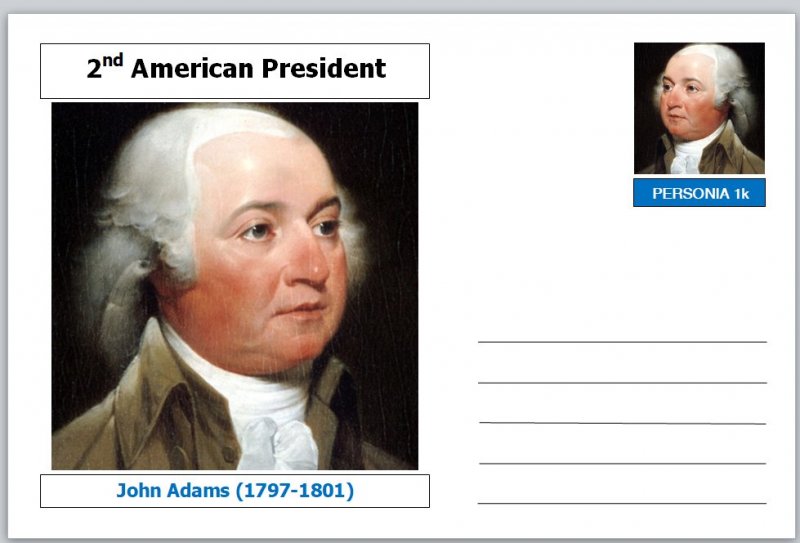 US Presidents - souvenir postcard (glossy 6 x 4 card) - John Adams