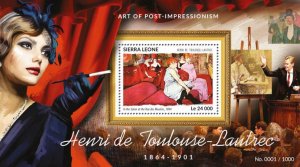 SIERRA LEONE - 2015 - H. de Toulouse-Lautrec -Perf Souv Sheet -Mint Never Hinged