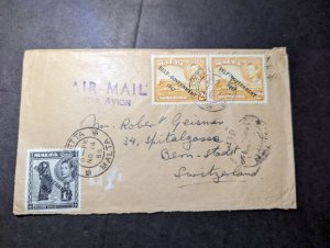 1955 British Malta Airmail Cover Valletta to Bern Switzerland
