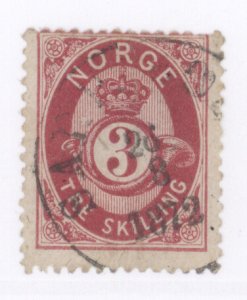 Norway, Scott #18, Used