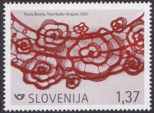 Slovenia 2021 MNH Stamps Scott 1429 Contemporary Lacemaking Folklore Cloths