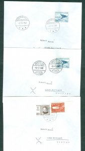 Greenland.  1982-83. 3 Covers, Used. Angma. Sdr. Stromfj.Holsteins, Adr: Sweden.