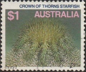 Australia #920 1986 $1 Crown Of Thorns Starfish  USED-F-VF-NH. 