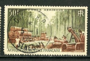 FRENCH WEST AFRICA C18 USED BIN  .80 LOGGING