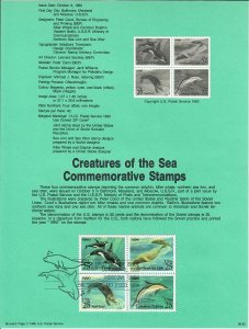 US SP922 Sea Creatures Souvenir Page #2511a