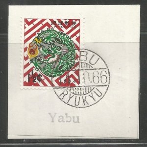 RYUKYU  YABU  POSTMARK ON PIECE