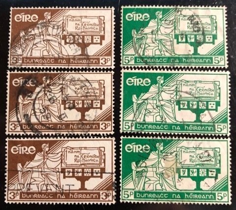 Ireland Scott# 169-170 Used F/VF Group of 3 sets Cat. $20.25