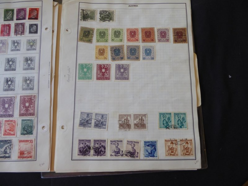 Austria 1850-1959 Stamp Collection on Album Pages