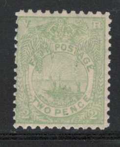 Fiji 1893 Fijian Canoe 2p Scott # 56 MH