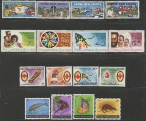 PAPUA NEW GUINEA Sc#512-515, 517-528 1980 Four Diff Complete Sets OG Mint NH