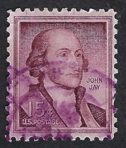 United States #1046 15¢ John Jay (1958). Used